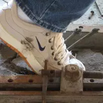 Nike canvas roughed up